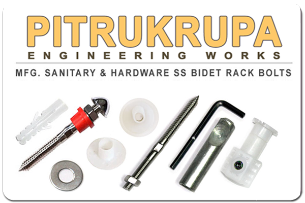 Pitrukrupa Engineering Sanitary - Hardware SS Bath Accessories SS Rack Bolt, Wash Basin Bidet Bolt, SS Floor Drain Jali and Channle - Ss Bath Arm - SS Bath Shower Jali Best Quality Best Price Manufacturers - Supplier in Rajkot Gujarat India